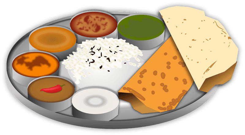 Delicious Food Thali A Flavorful Feast PNG
