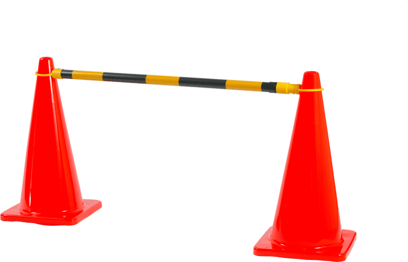 Traffic Safety Ice Cream Cone Barrier PNG