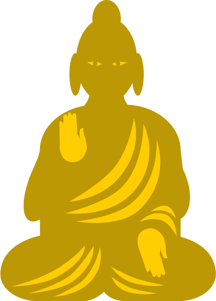 Golden Buddha of Peaceful Meditation PNG