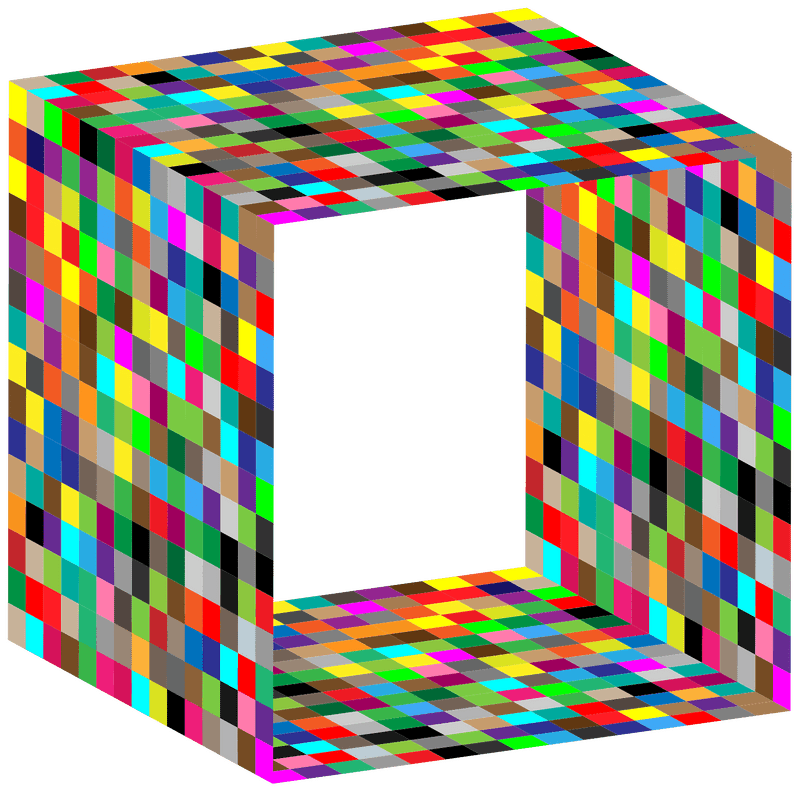 Colorful Ice Cube Wonderland PNG