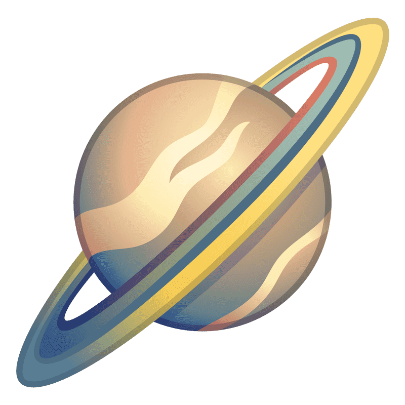 Golden Planet of Rings and Wonders PNG