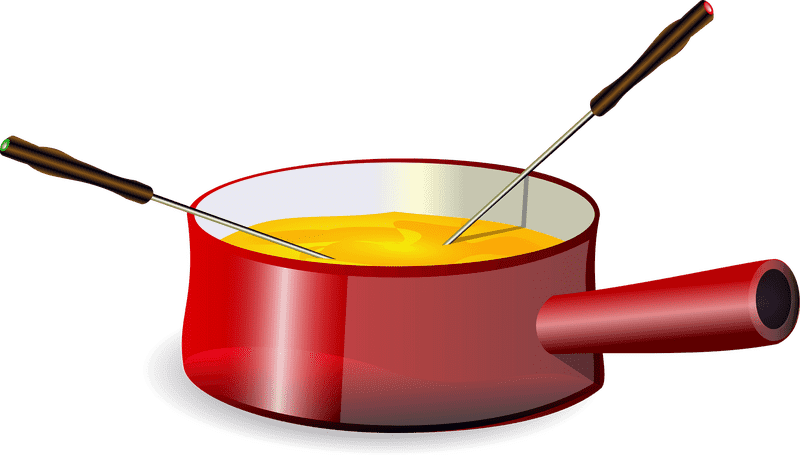Colorful Fondue Pot for Delightful Sharing PNG