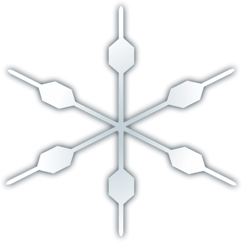 Snowflake Icon Set for Winter Themes PNG