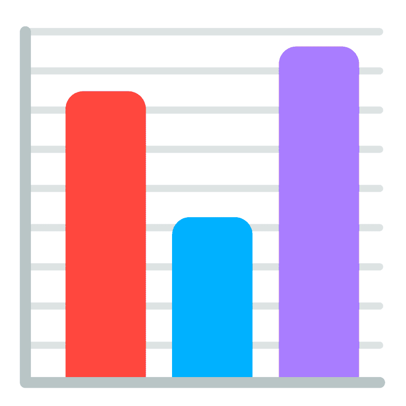 Colorful Chart of Comparative Data PNG