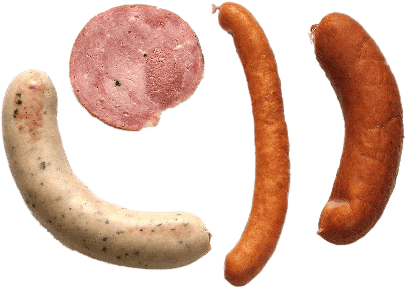 Variety of Sausages A Food Delight PNG