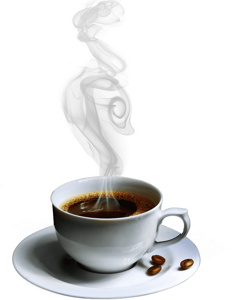 Whispers of Coffee A Steaming Embrace PNG