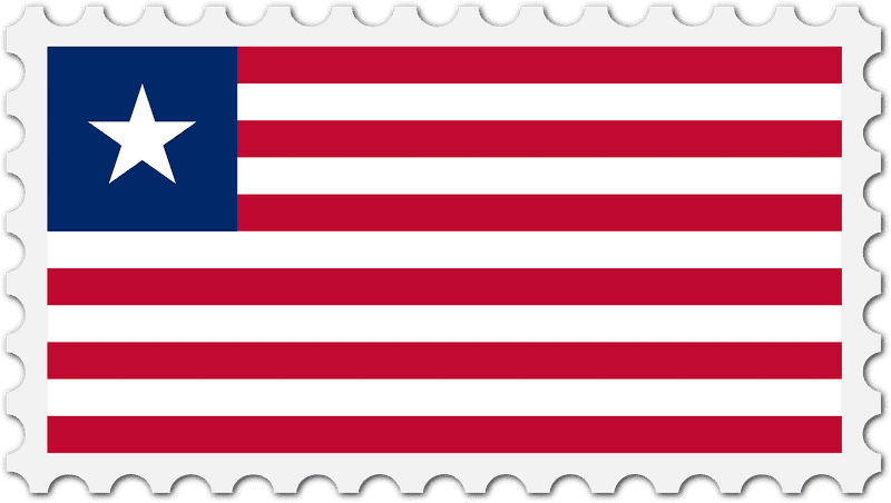Liberian Flag Stamp Design PNG