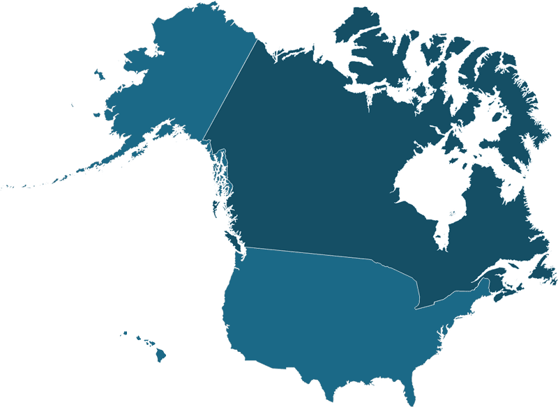 North American Regional Map Overview PNG