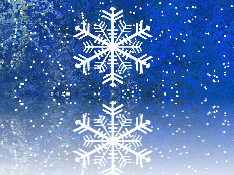 Snowflake Reflections on a Winter Night PNG