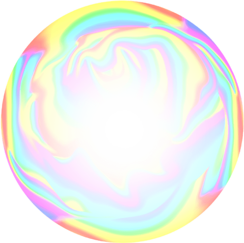 Rainbow Swirls of Soap Bubble Magic PNG