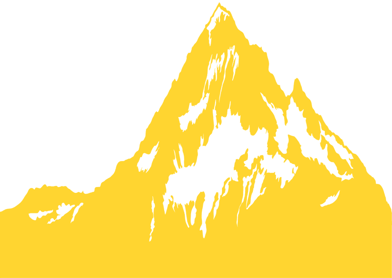 Majestic Yellow Mountain Peaks PNG
