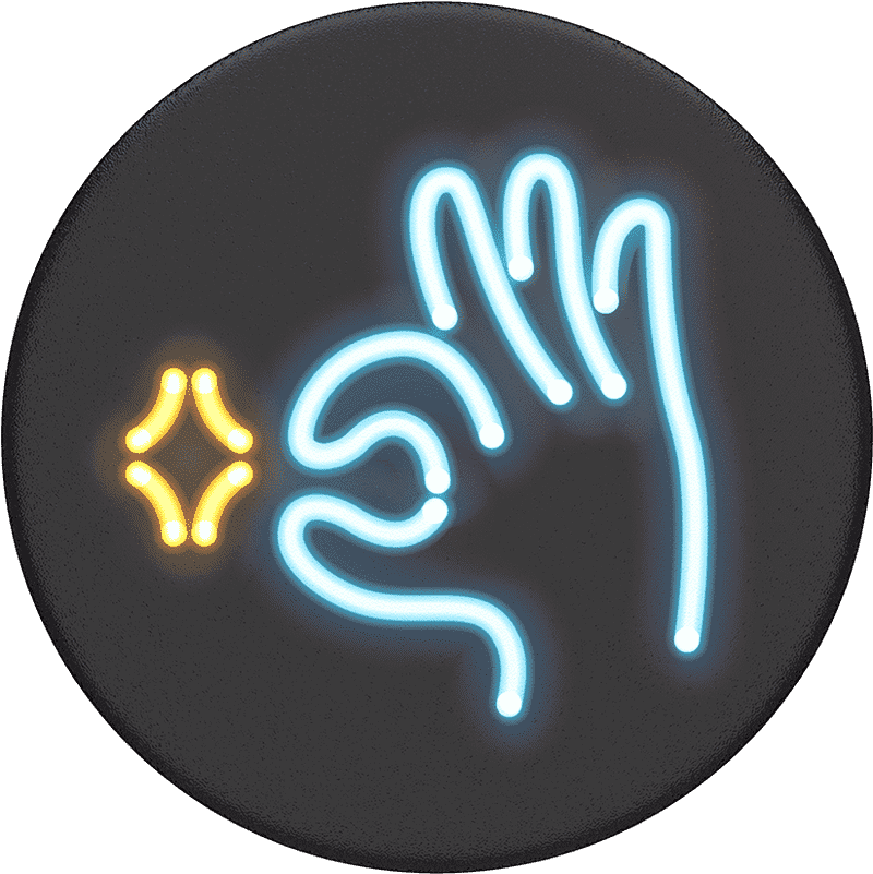 Neon Sign of Perfect Approval PNG