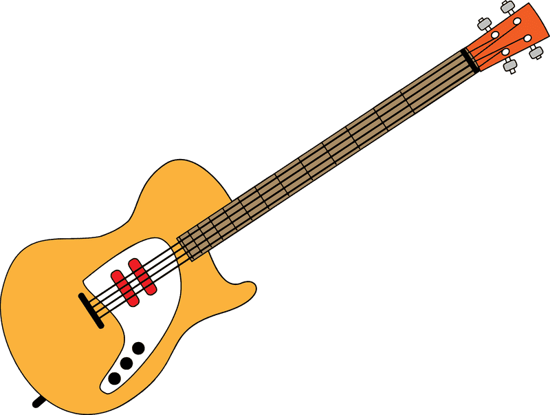 Vibrant Electric Guitar with Unique Design PNG