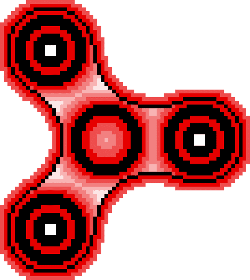 Fiery Red Triple Spinner PNG