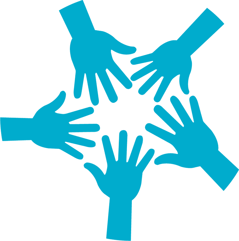 Teamwork Hands Together for Success PNG
