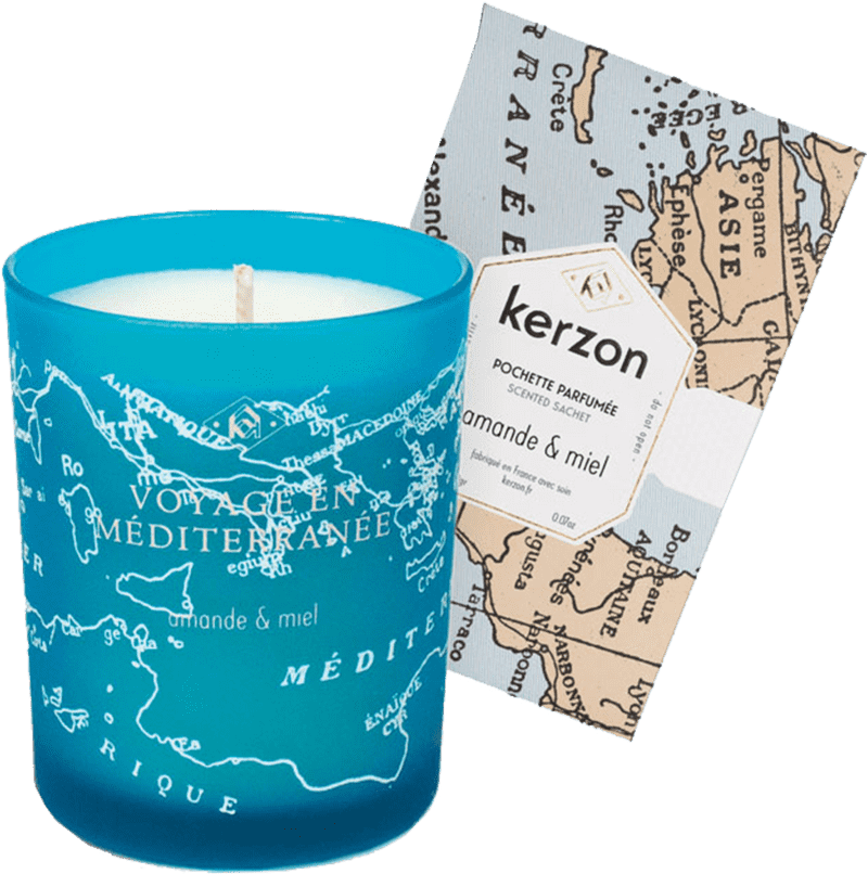 Mediterranean-Inspired Candle Holder with Map Design PNG
