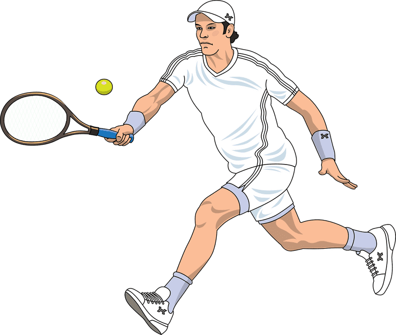 Dynamic Tennis Move in Action PNG
