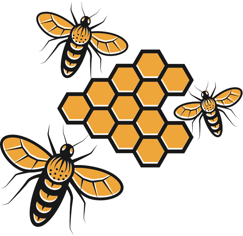 Honey Jar Delight with Busy Bees PNG