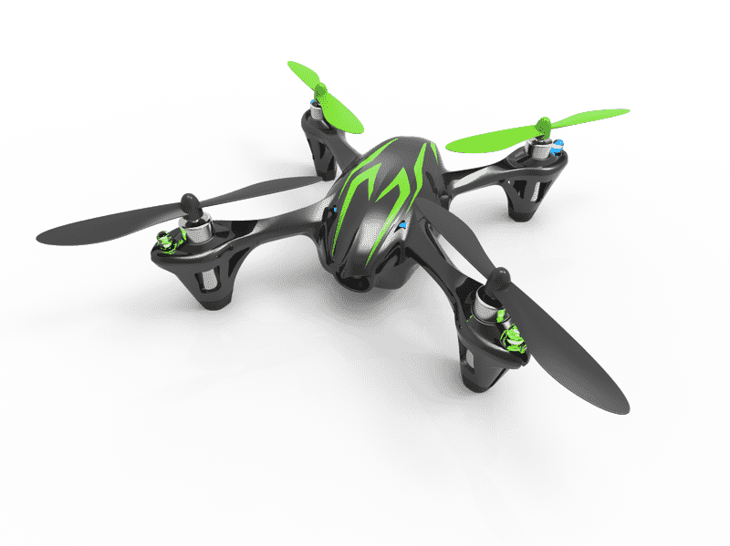 Sleek Black and Green Drone Controller Design PNG