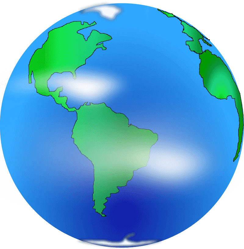 Vibrant Globe of Earth’s Continents PNG