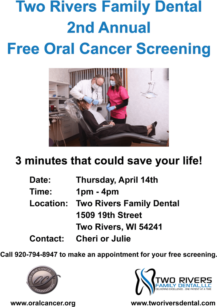 Two Rivers Family Dental Oral Cancer Awareness Event PNG