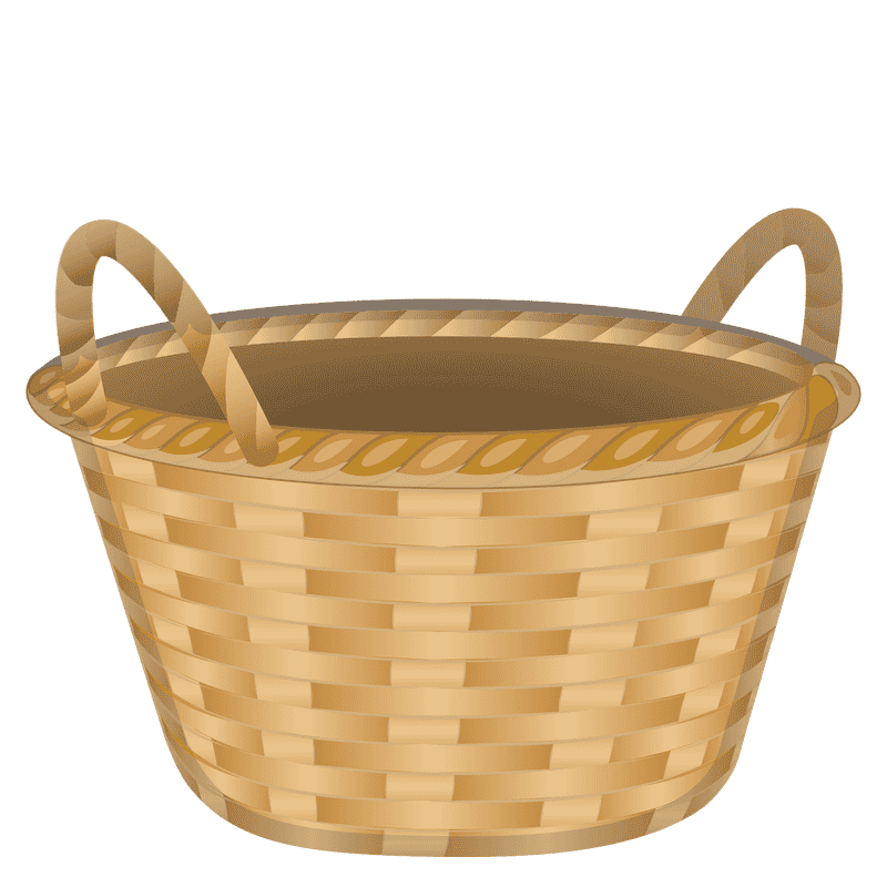 Classic Woven Picnic Basket Design PNG