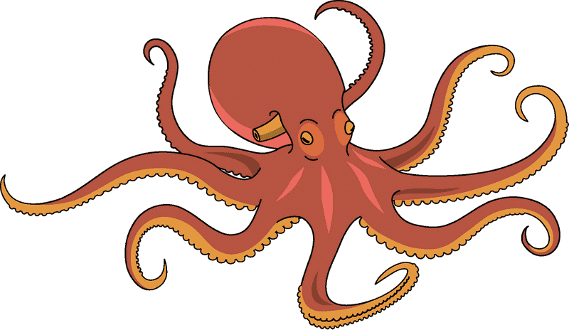 Whimsical Dance of Octopus Tentacles PNG