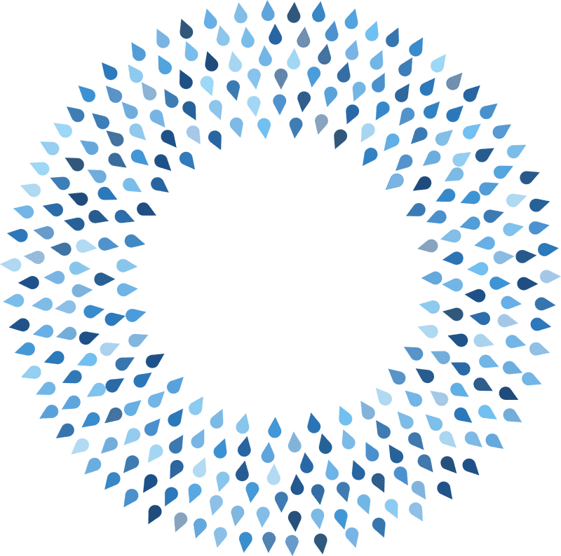 Circle of Gentle Rain Drops PNG