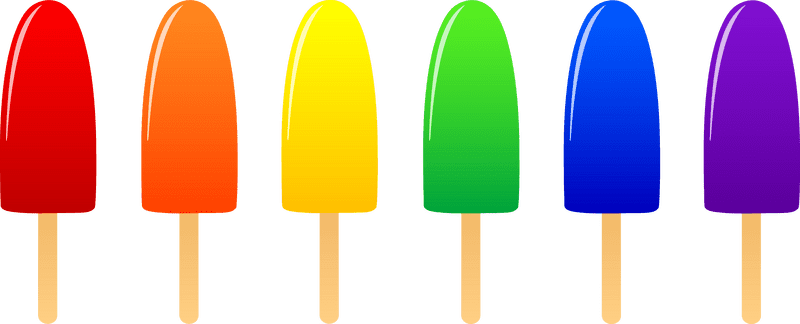 Colorful Ice Cube Popsicles Delight PNG