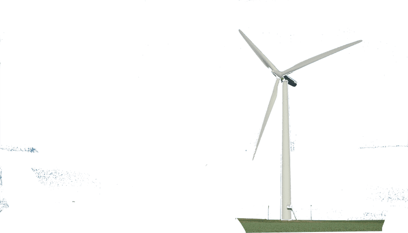 Graceful Wind Turbine Against a Dark Sky PNG