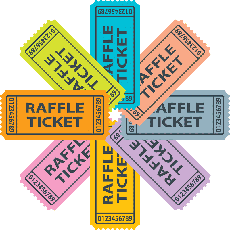 Colorful Cinema Ticket Raffle for Movie Lovers PNG