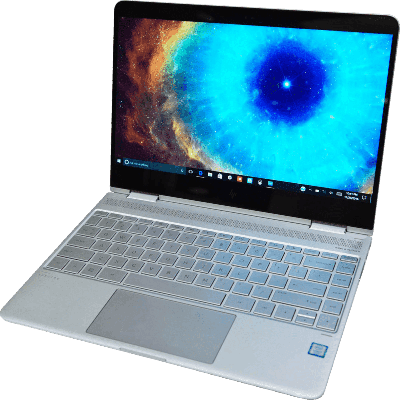 Stylish Laptop with Stunning Cosmic Display PNG