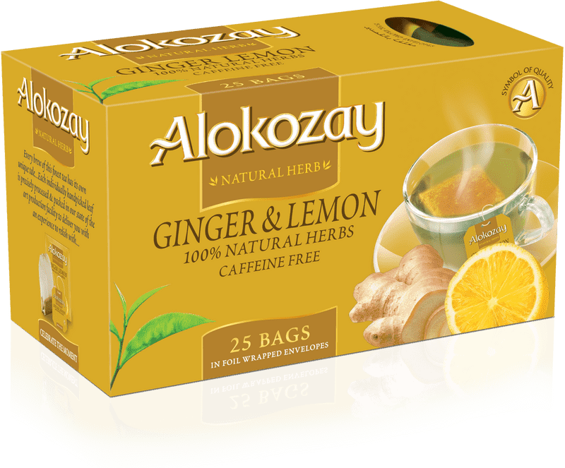Refreshing Ginger Tea with Lemon Infusion PNG