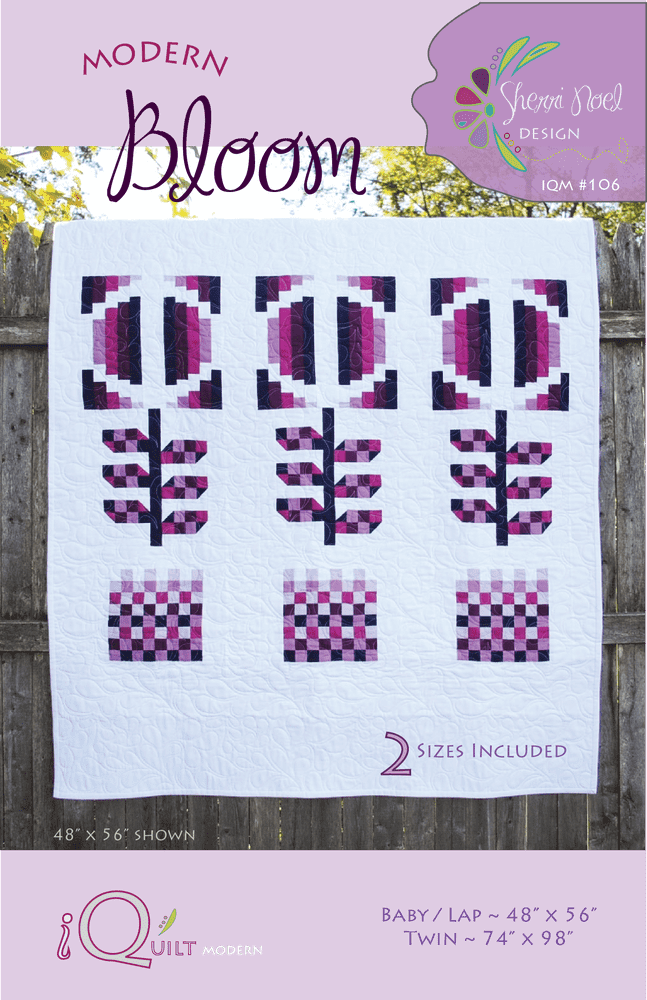 Modern Bloom Quilt Blanket Design PNG