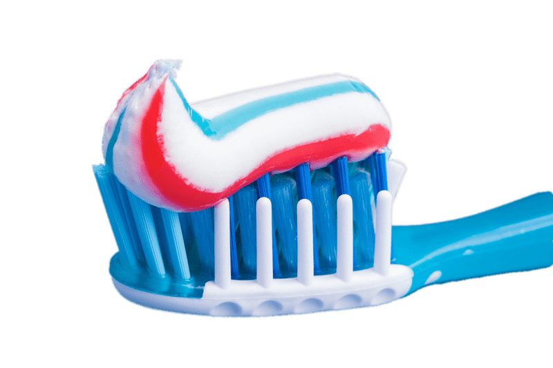 Vibrant Swirls Toothpaste on a Bright Toothbrush PNG