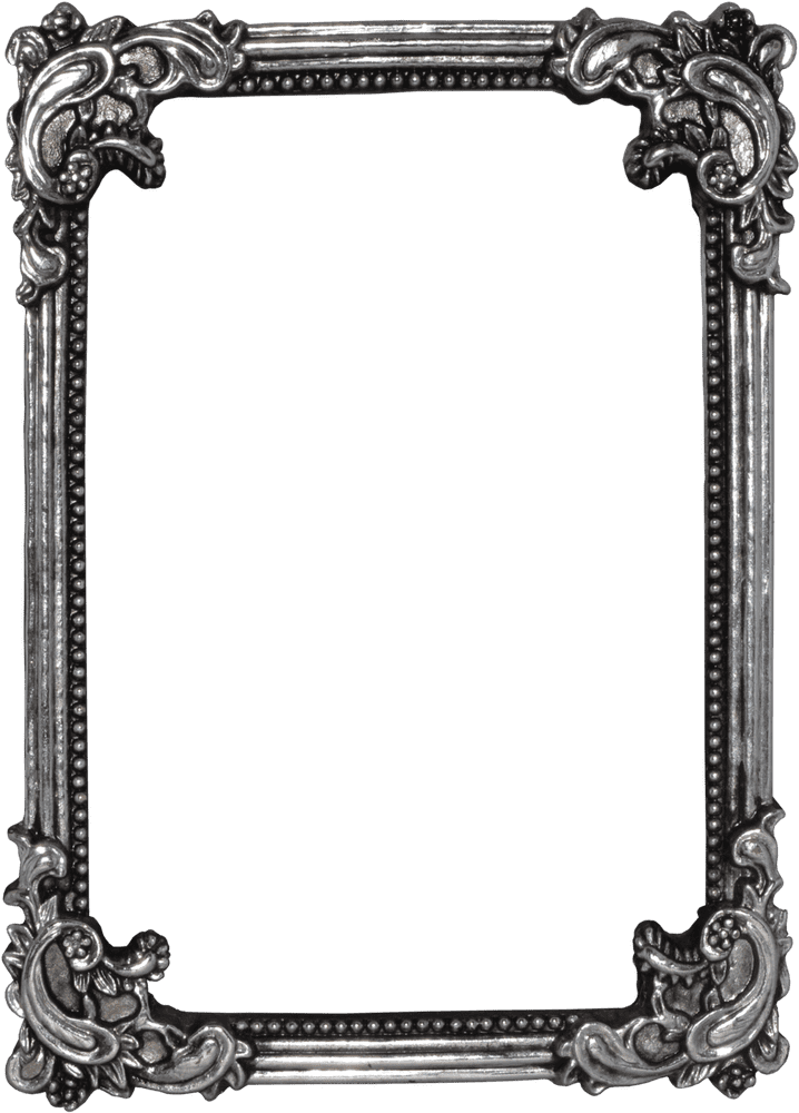 Elegant Vintage Mirror Frame with Ornate Design PNG