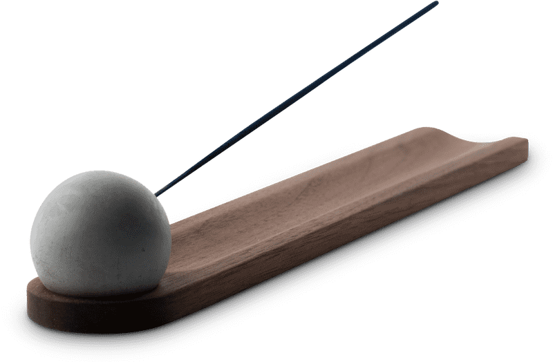 Elegant Incense Holder with Minimalist Design PNG