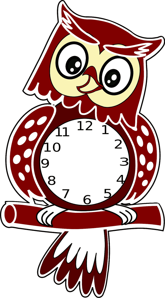 Whimsical Owl Alarm Clock for Timely Wake-Ups PNG