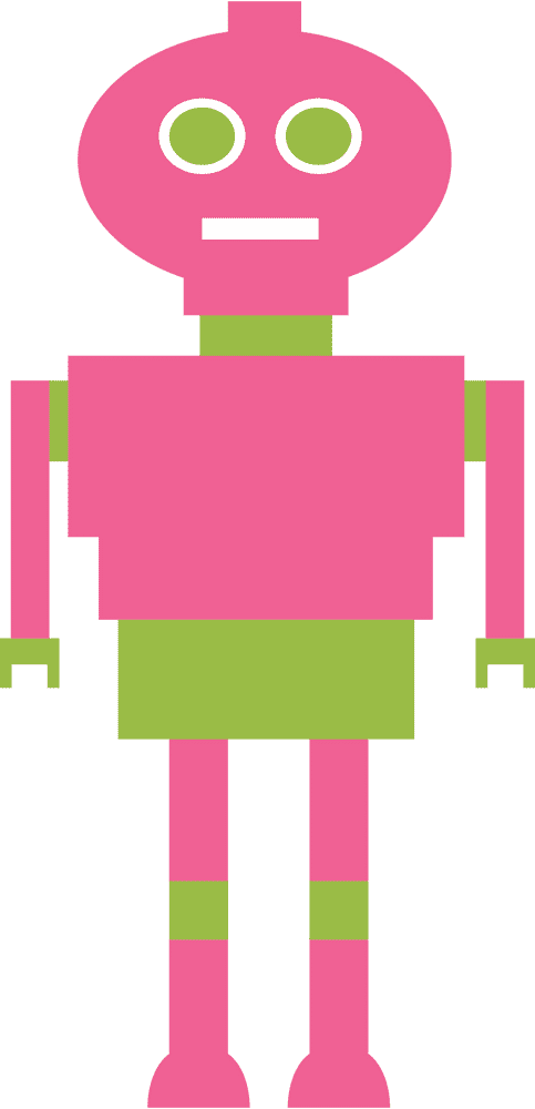 Colorful Retro Robot Character PNG