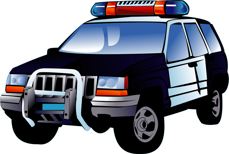 Police Patrol Vehicle Illustration PNG