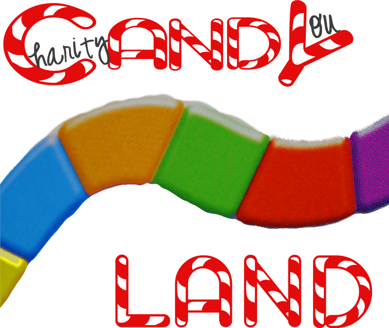 Colorful Candy Land Walking Cane Design PNG