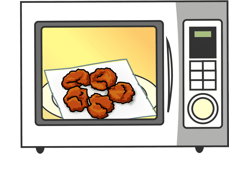 Delicious Snacks in the Microwave Oven PNG