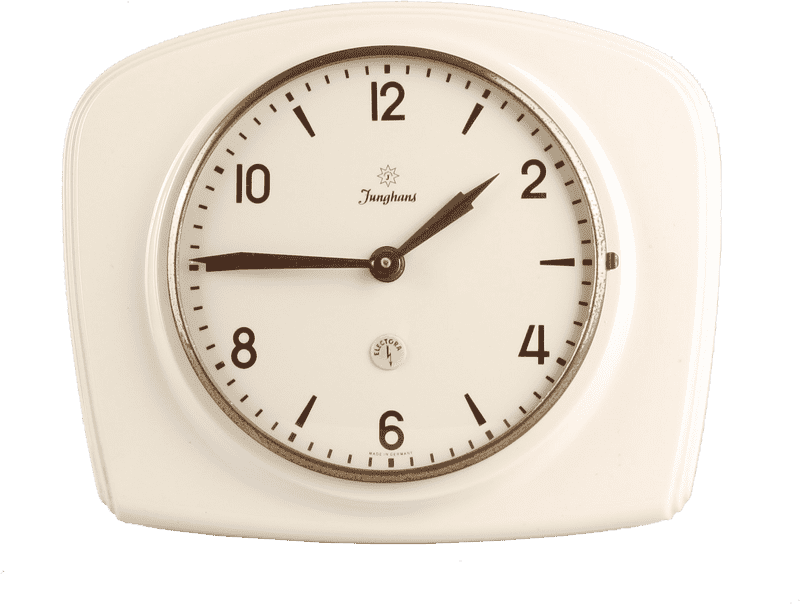 Classic White Wall Clock Design PNG