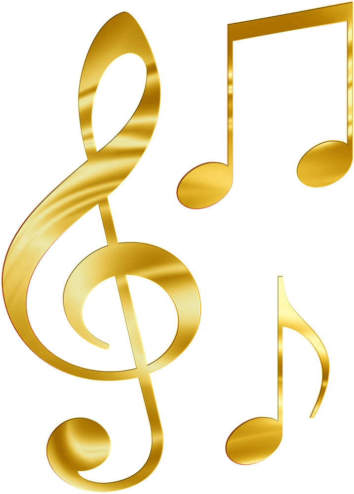 Golden Harmony The Essence of Music Note PNG