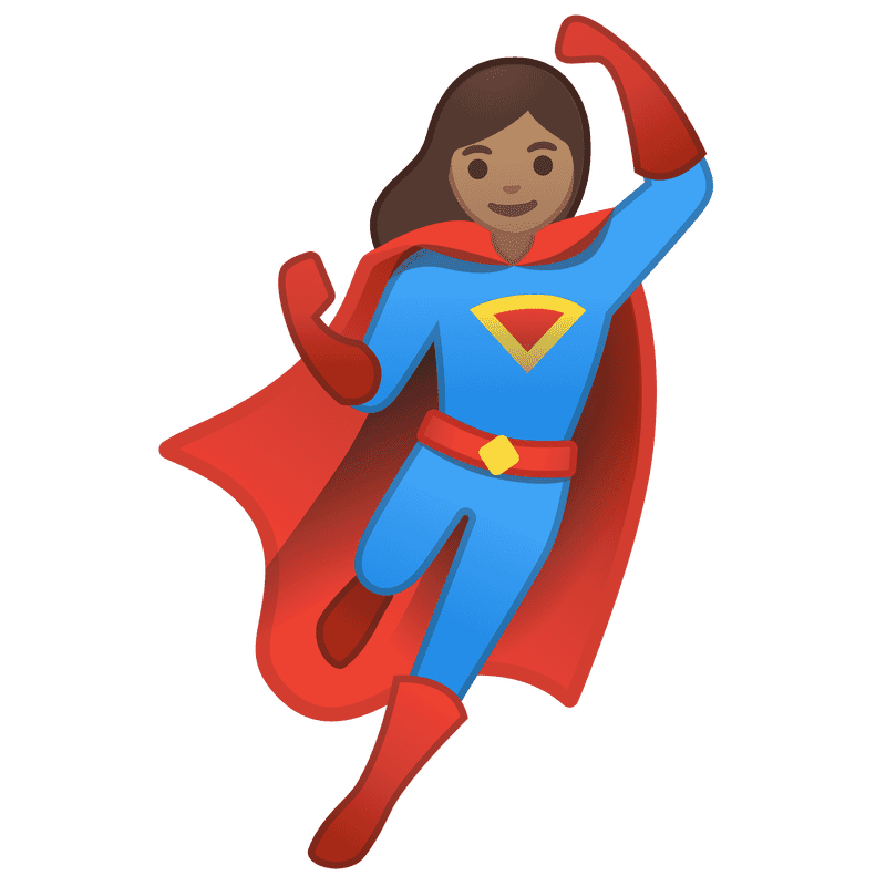 Empowered Superhero Soaring Through the Skies PNG