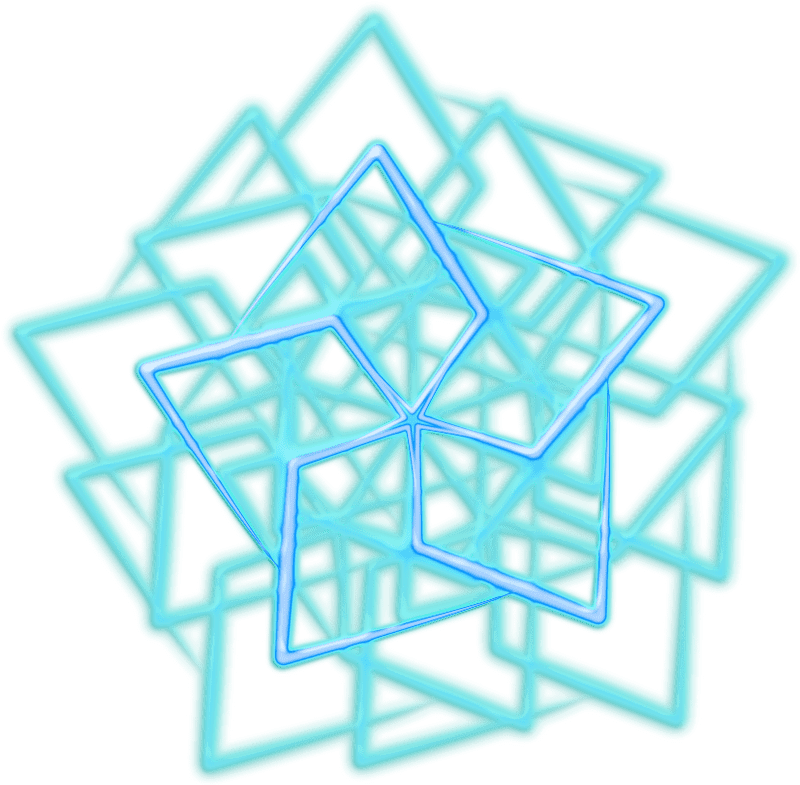 Dynamic Neon Sign of Geometric Patterns PNG