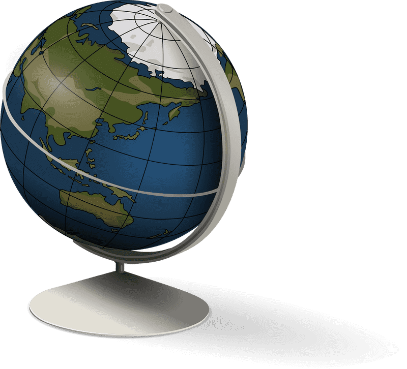 Educational Globe Discovering Our Planet's Wonders PNG