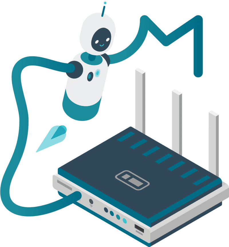 Mobile Device Connectivity Assistant Robot PNG