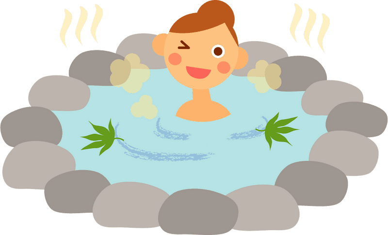 Springtime Serenity in a Relaxing Hot Spring PNG