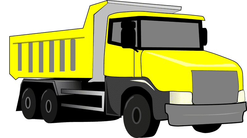 Bright Yellow Delivery Truck for Quick Transport PNG
